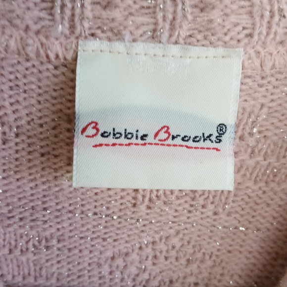Bobbie Brooks Blush Pink Turtleneck Sweater With Sparkle Pastel Cute Soft Girl - Picture 7 of 9